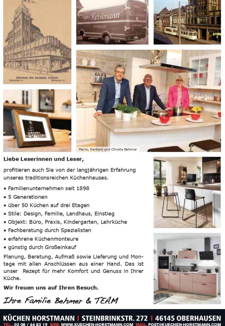 Küchen Horstmann Modernes Kücheninterieur mit drei Personen vor einer attraktiven Küche