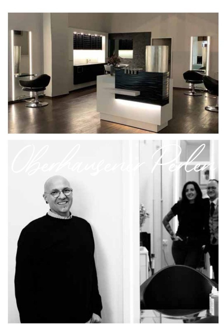 Headwork Friseure Frisursalon mit modernen Stühlen und einem stylistischen Empfangsbereich.