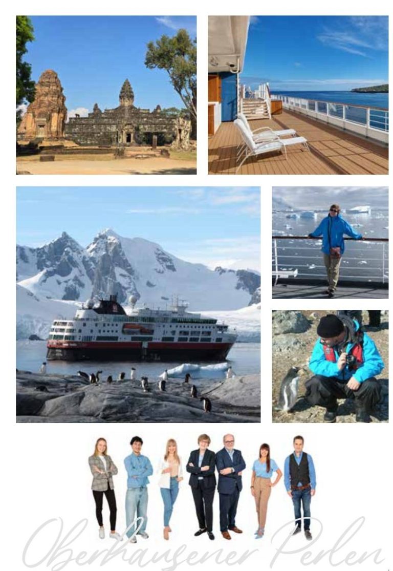 FIRST Reisebüro Schlagböhmer Verschiedene Reisewelten: Tempel, Antarktis, Kreuzfahrtschiff